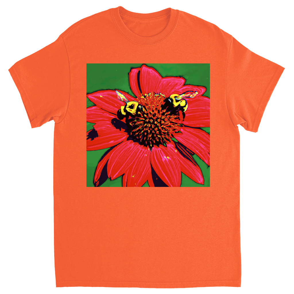Red Sun Bee T-Shirt Orange Shirts & Tops apparel