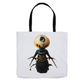 Scary Bee Man Halloween Tote Bag Shopping Totes bee tote bag gift for bee lover halloween original art tote bag totes zero waste bag