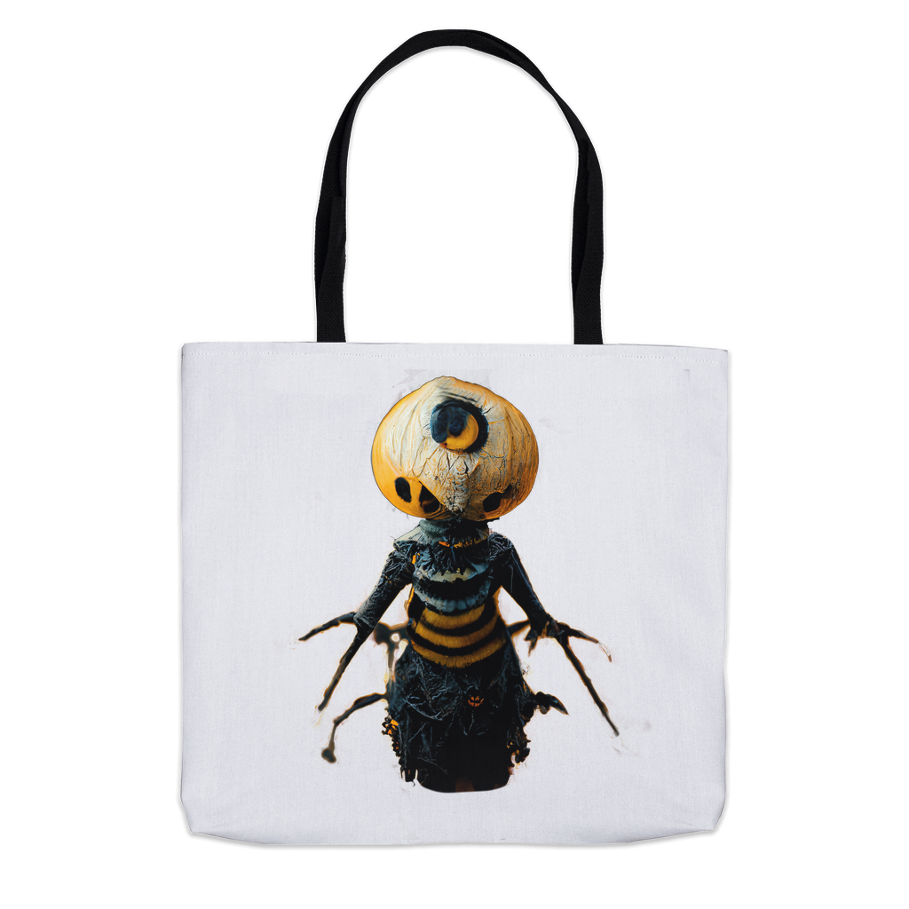Scary Bee Man Halloween Tote Bag 13x13 inch Shopping Totes bee tote bag gift for bee lover halloween original art tote bag totes zero waste bag
