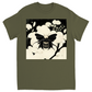 Vintage Japanese Woodcut Bee Unisex Adult T-Shirt Military Green Shirts & Tops apparel Vintage Japanese Woodcut Bee