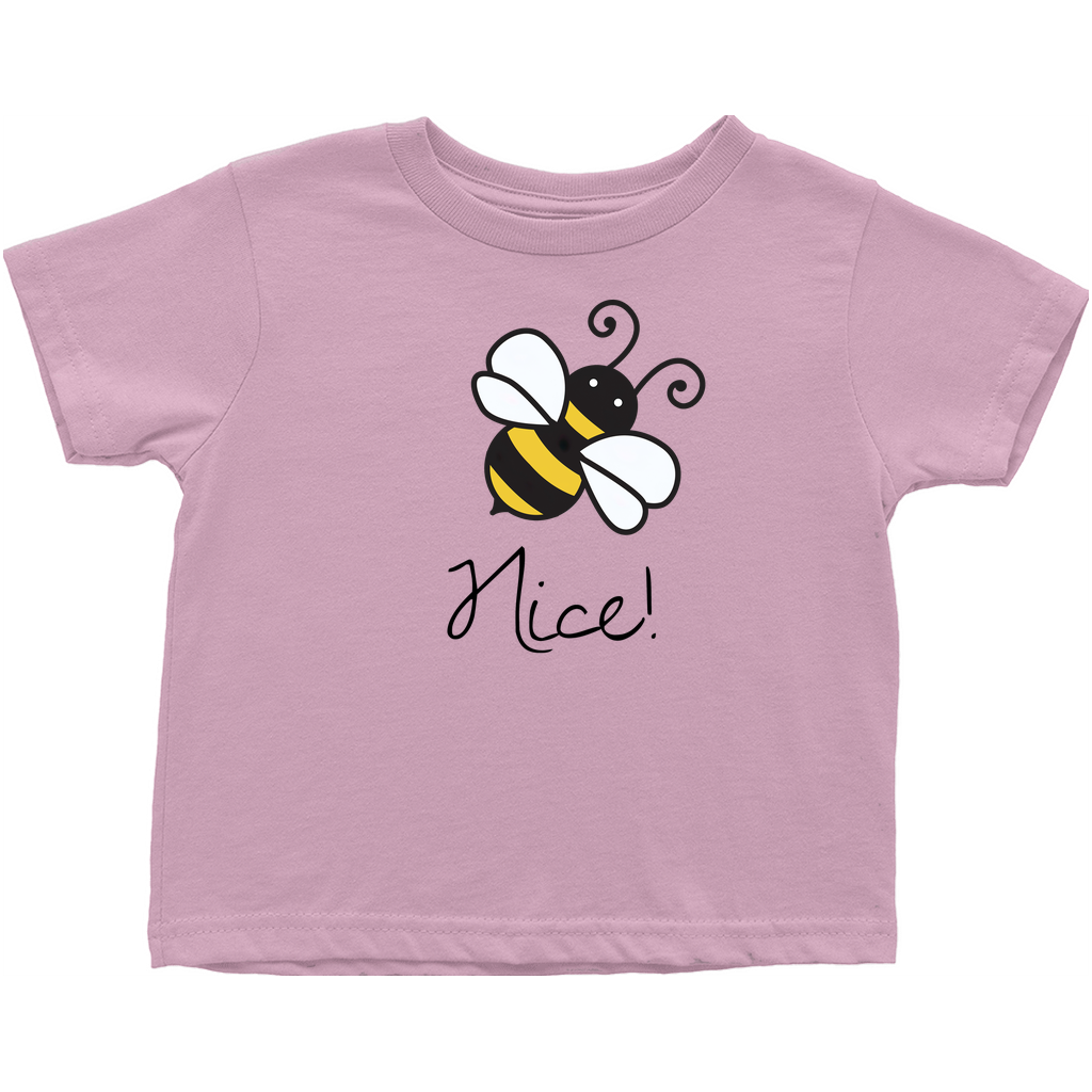 Bee Nice Toddler T-Shirt Pink Baby & Toddler Tops apparel
