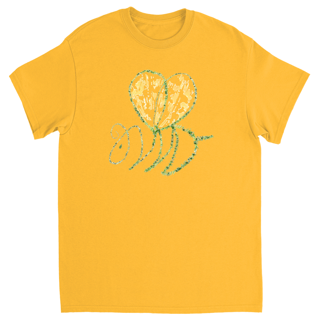 Leaf Bee Unisex Adult T-Shirt Gold Shirts & Tops apparel