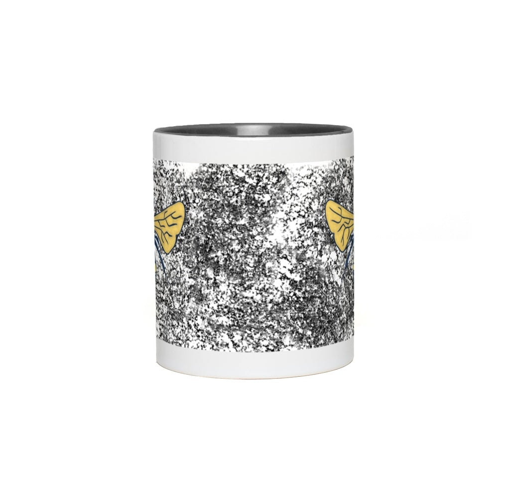 Deep Yellow Doodle Bee Accent Mug Coffee & Tea Cups gifts