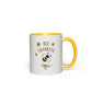 Gold Bee Thankful Accent Mug 11 oz White with Yellow Accents Coffee & Tea Cups gifts