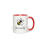 Bee Yourself Accent Mug 11 oz White with Red Accents Coffee & Tea Cups gifts