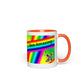 Bee Amazing Rainbow Accent Mug 11 oz White with Orange Accents Coffee & Tea Cups gifts