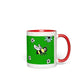 Scratch Drawn Bee Accent Mug 11 oz White with Red Accents Coffee & Tea Cups gifts Scratch Drawn Bee