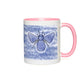 Blue Bee Accent Mug 11 oz White with Pink Accents Coffee & Tea Cups gifts
